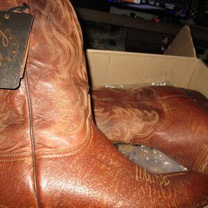 Lucchese Bison Buffalo Western Cowboy Boots, Size 14D, Brand New